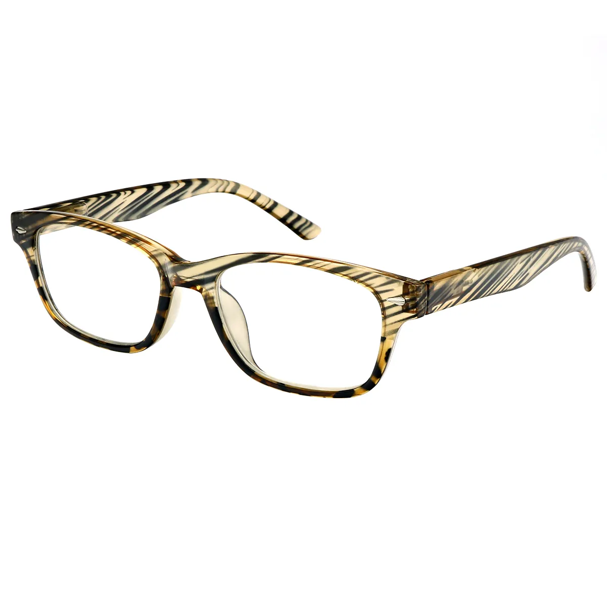 Classic Rectangle Purple Reading Glasses for Women & Men
