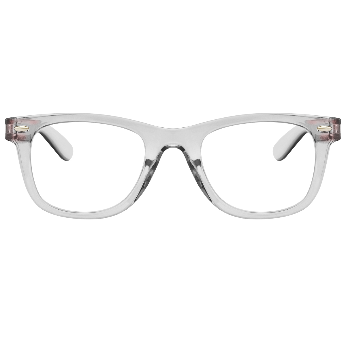square reading-glasses #552 - transparent-red