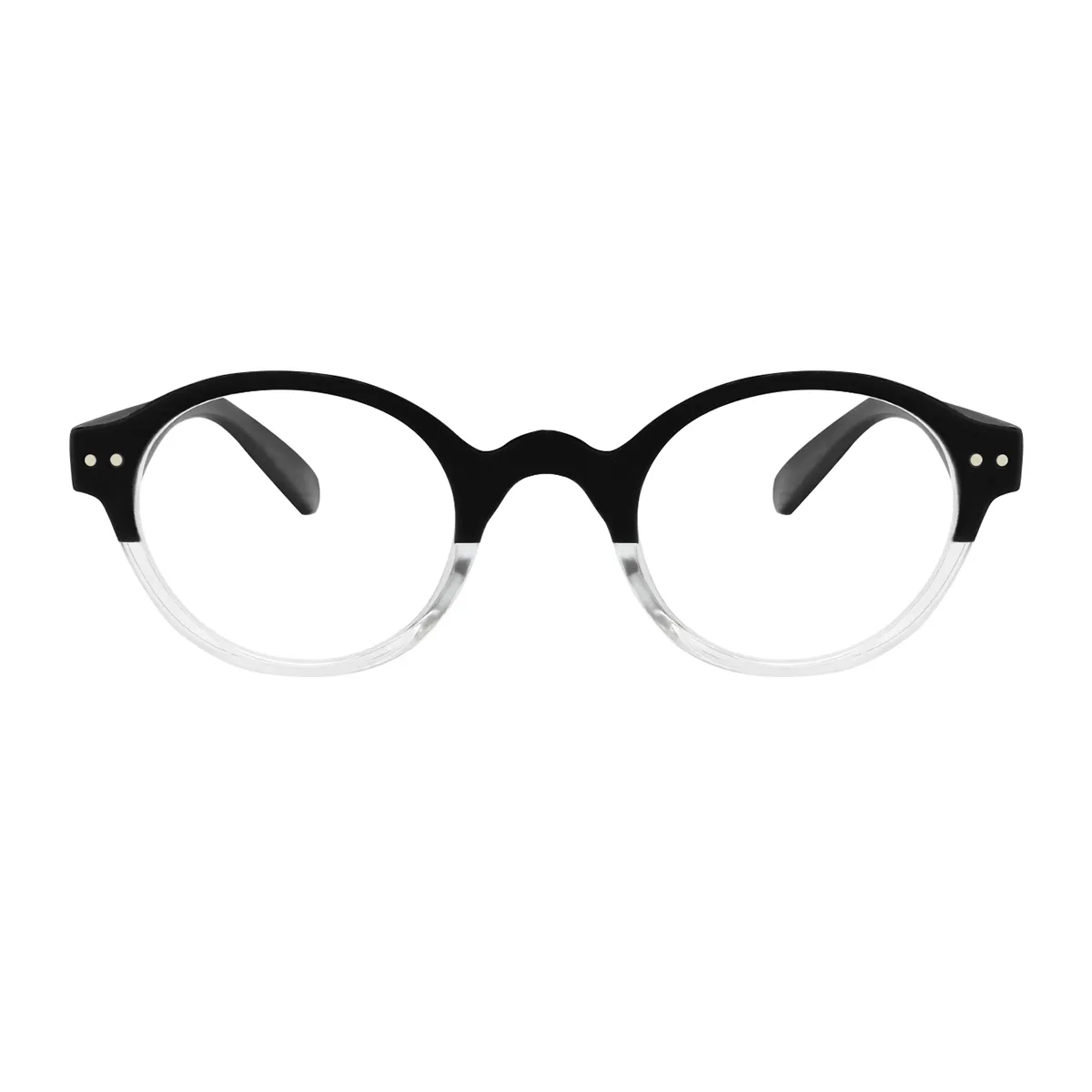Lycia - Round Black Reading glasses for Men & Women