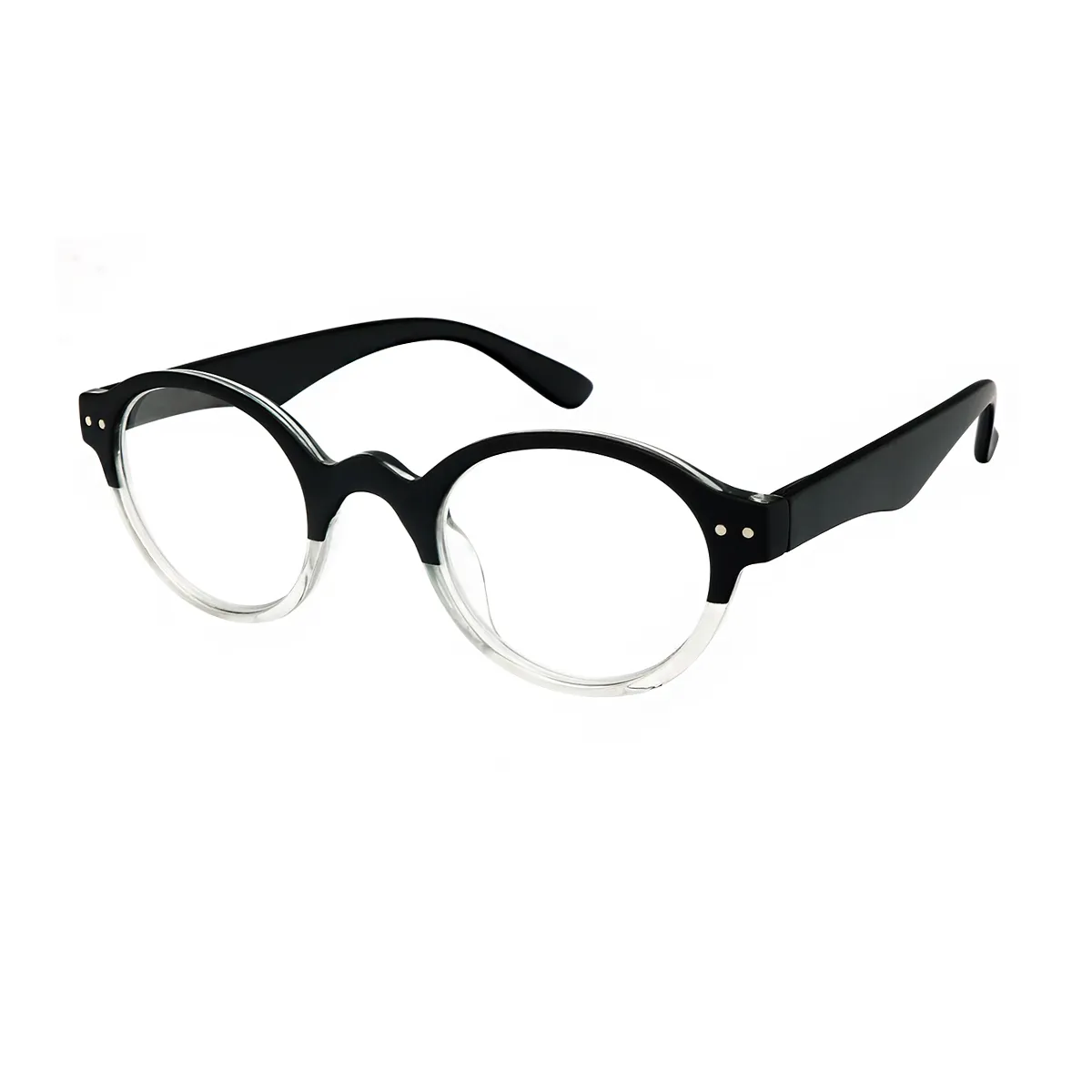 Classic Round Blue Reading Glasses for Women & Men