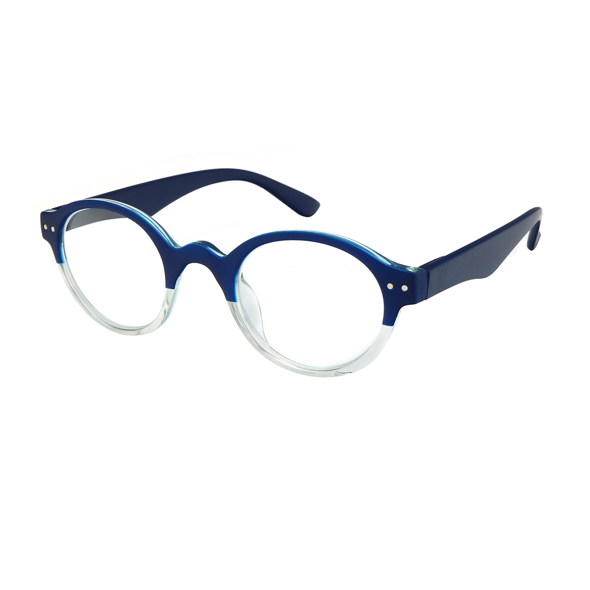 Lycia - Round Blue Reading Glasses for Men & Women