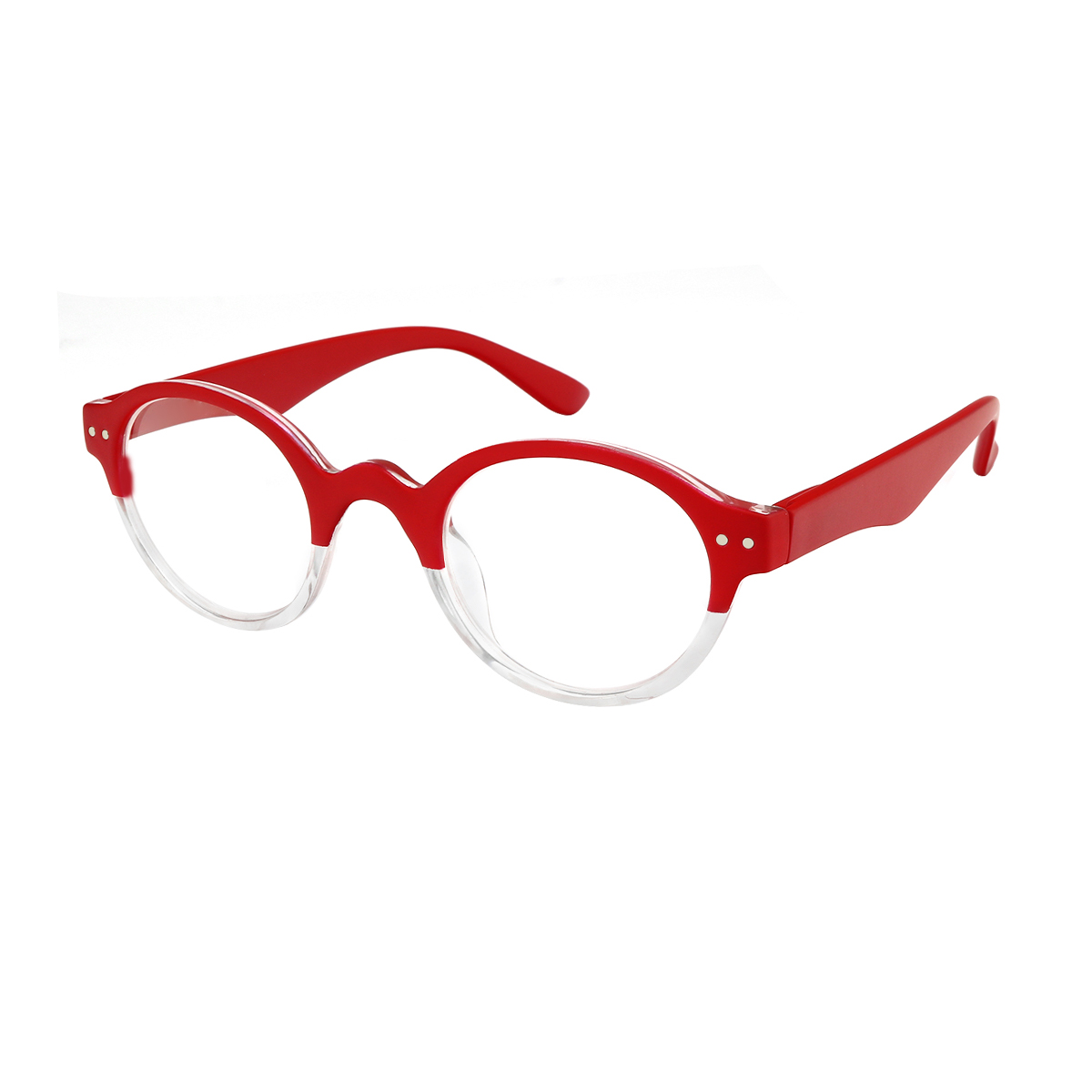 Lycia - Round Red Reading Glasses for Men & Women