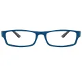 Diego - Rectangle Blue Reading Glasses for Men