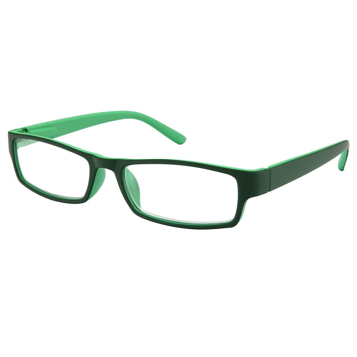 Diego - Rectangle Green Reading Glasses for Men