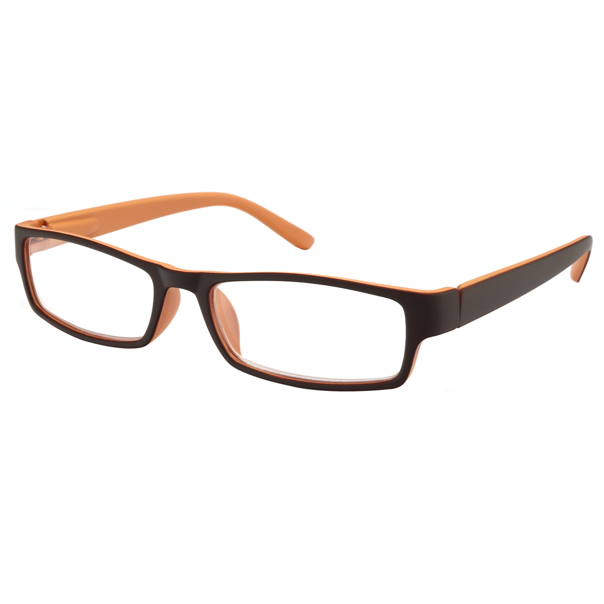 Diego - Rectangle Brown Reading Glasses for Men
