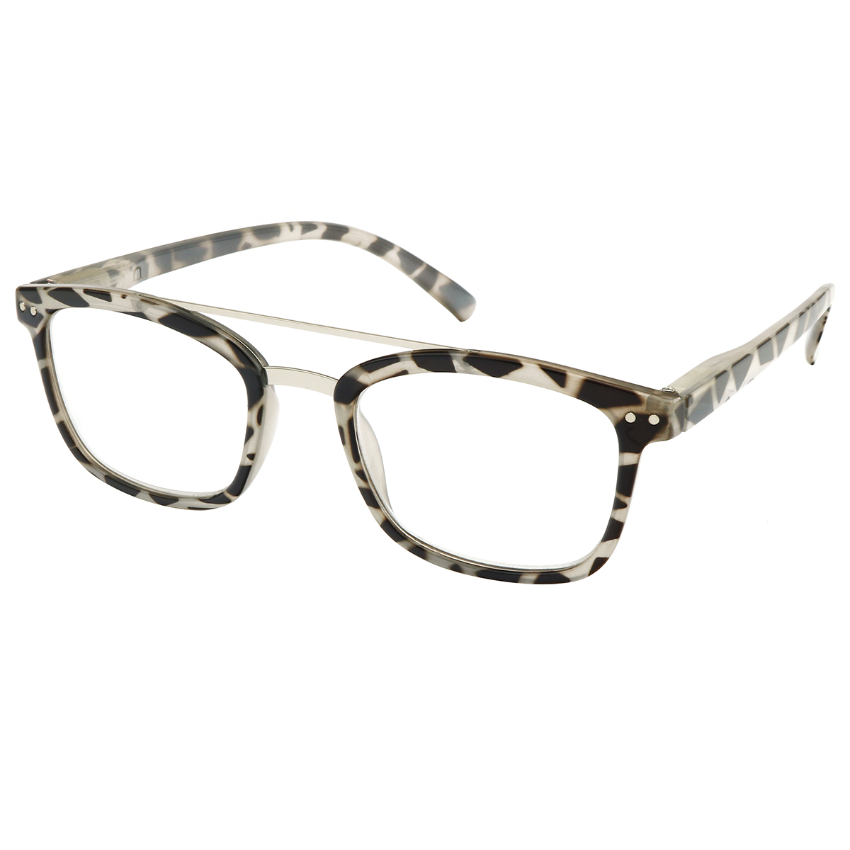 Penn - Aviator Gray-Tortoiseshell Reading Glasses for Women