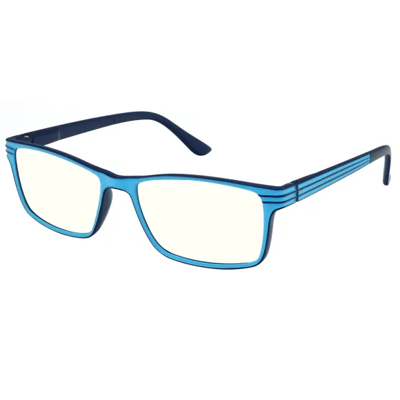 rectangle blue reading glasses