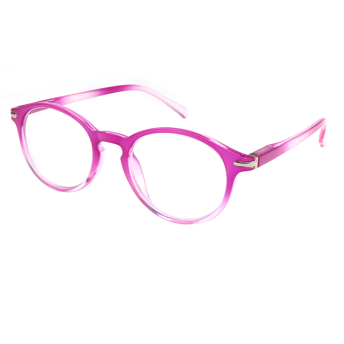 Gallaecia - Oval Purple Reading Glasses for Women