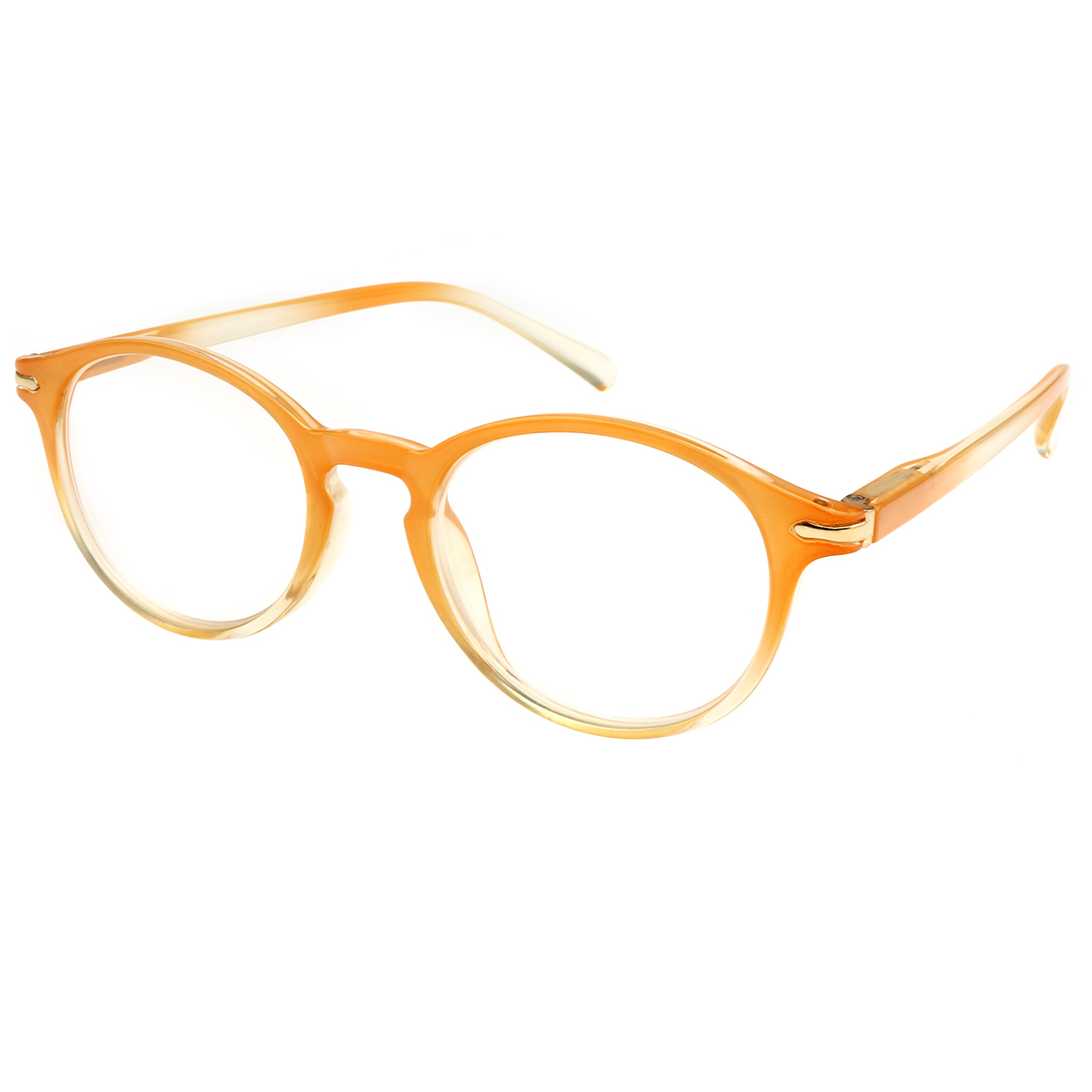 Gallaecia - Oval Orange Reading Glasses for Women