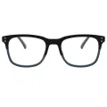 Eumily - Square Blue/Black Reading Glasses for Men