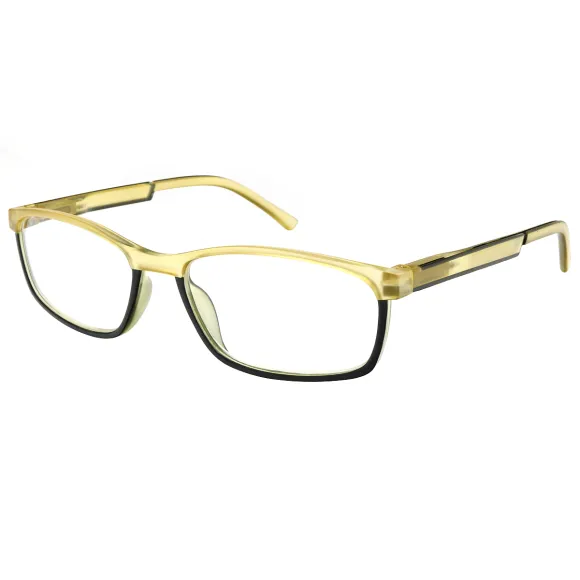 rectangle brown reading glasses