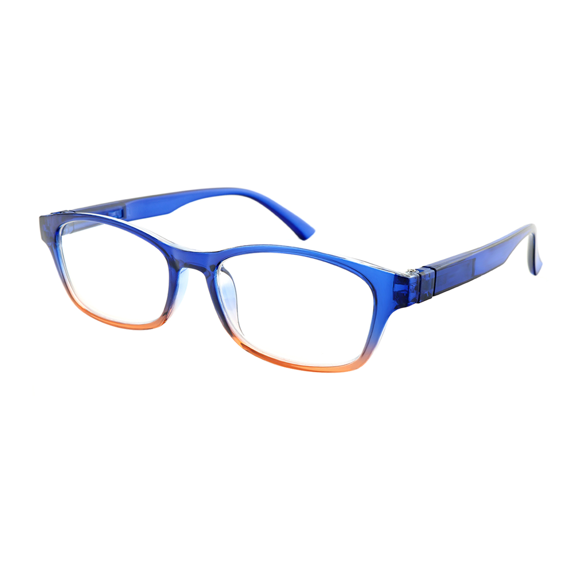 Palmyra - Rectangle Blue Reading Glasses for Men & Women