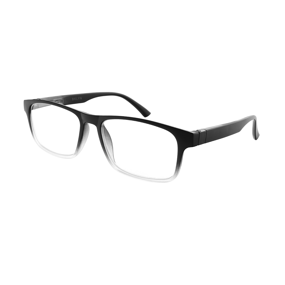 Solon - Rectangle Black Reading Glasses for Men & Women