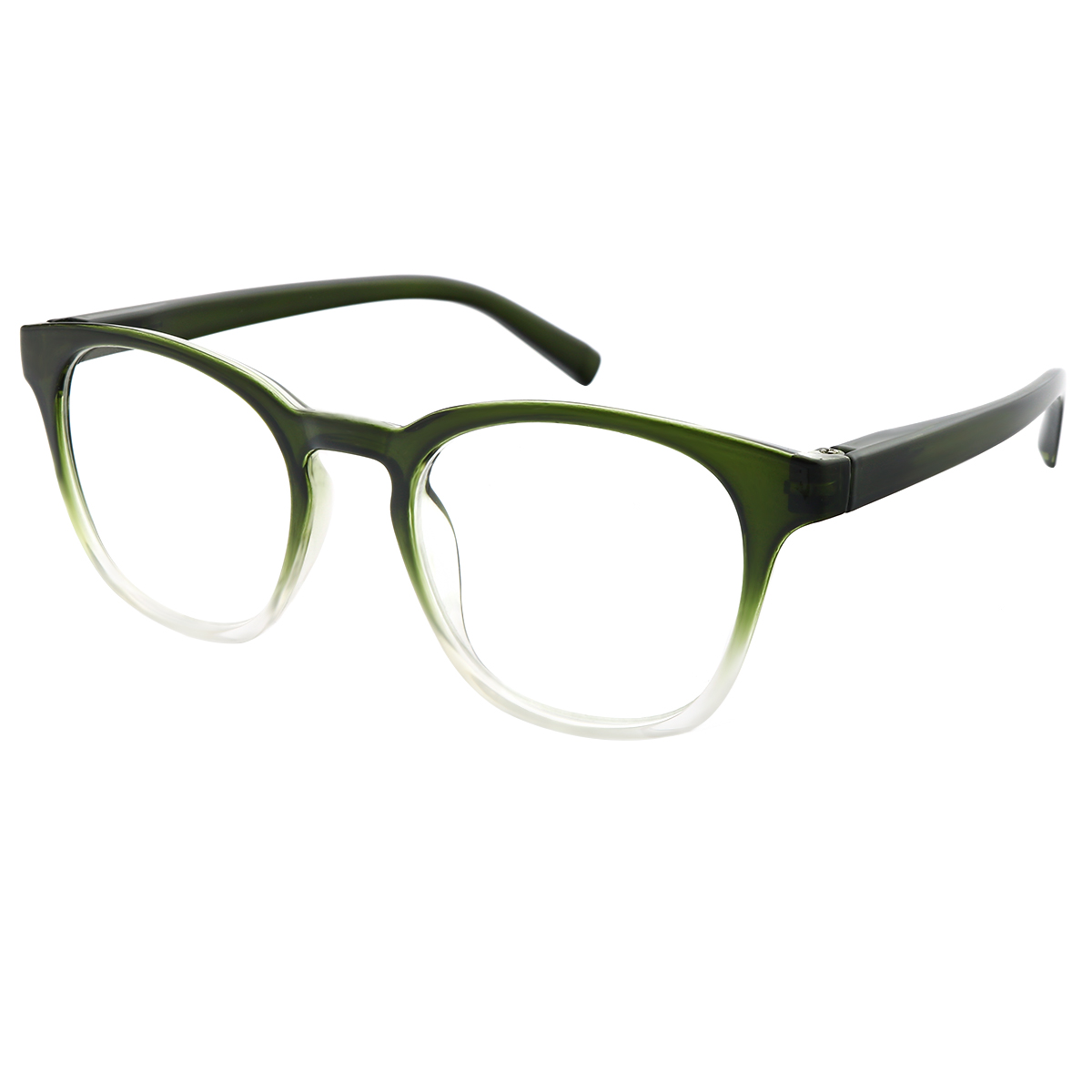 Siwa - Square Green Reading Glasses for Men & Women