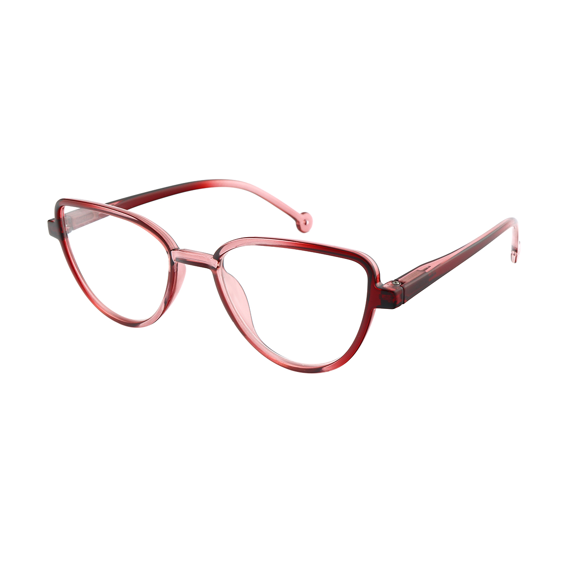 Glen - Cat-eye Red Reading Glasses for Women