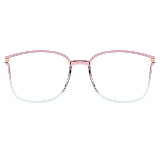 Hillary - Square Pink Reading glasses for Women