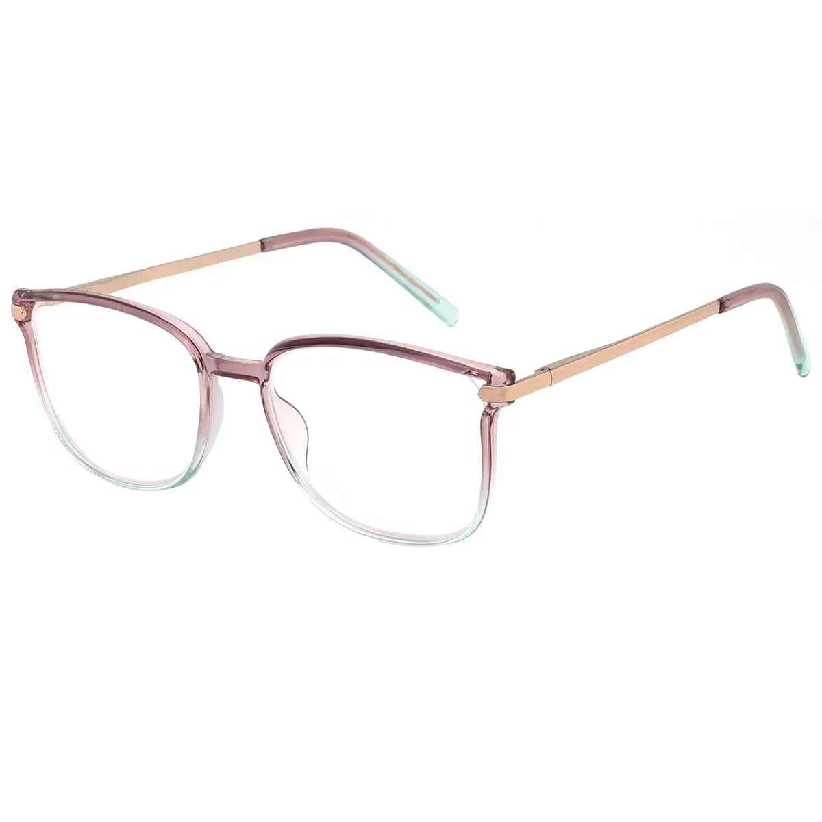 3pairs Plastic Oversized Square Frame Eyeglasses With Chain-shaped Leg,  Assorted Colors Available, Women's Fashionable Non-prescription Glasses