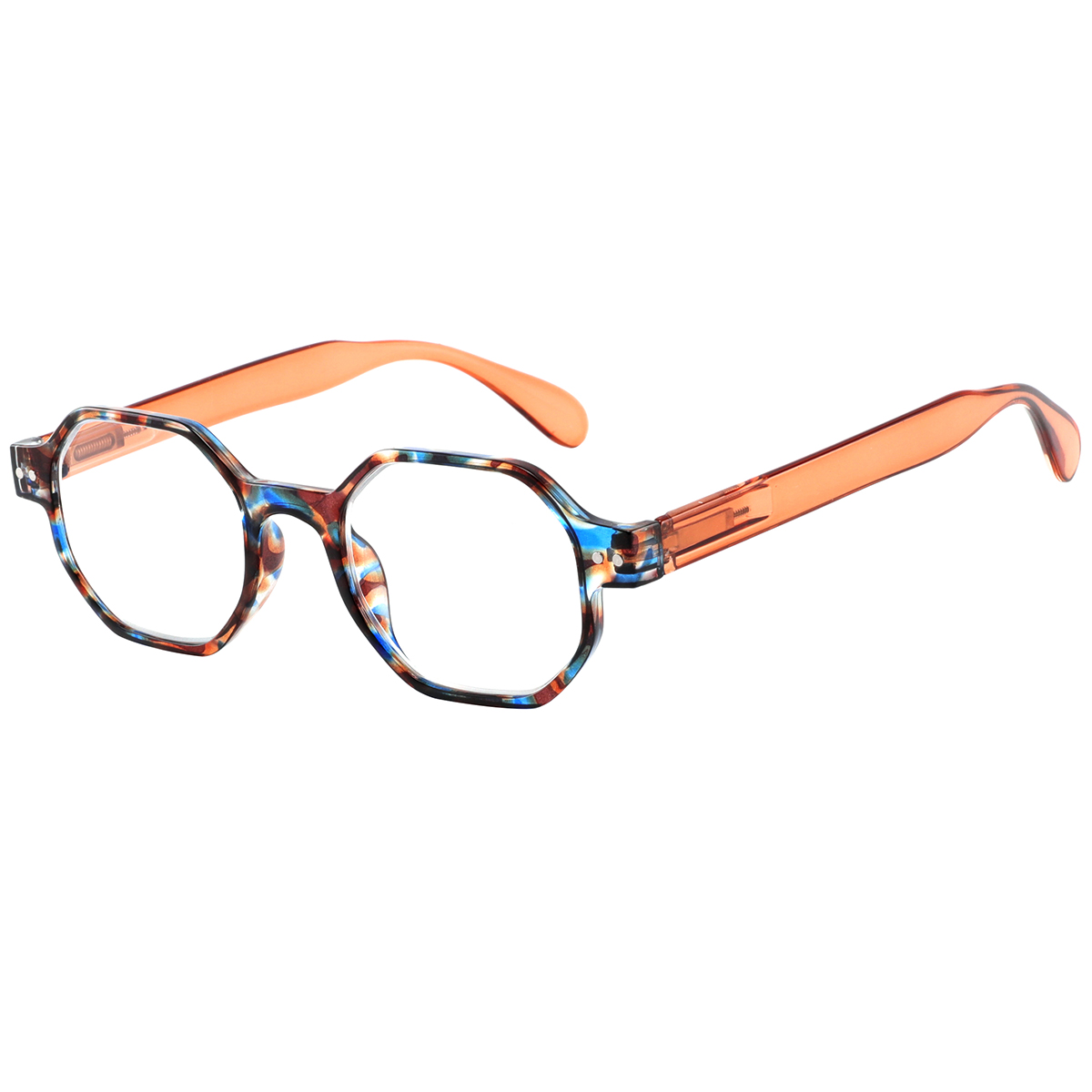 Deva - Geometric Demi-Pink Reading Glasses for Women