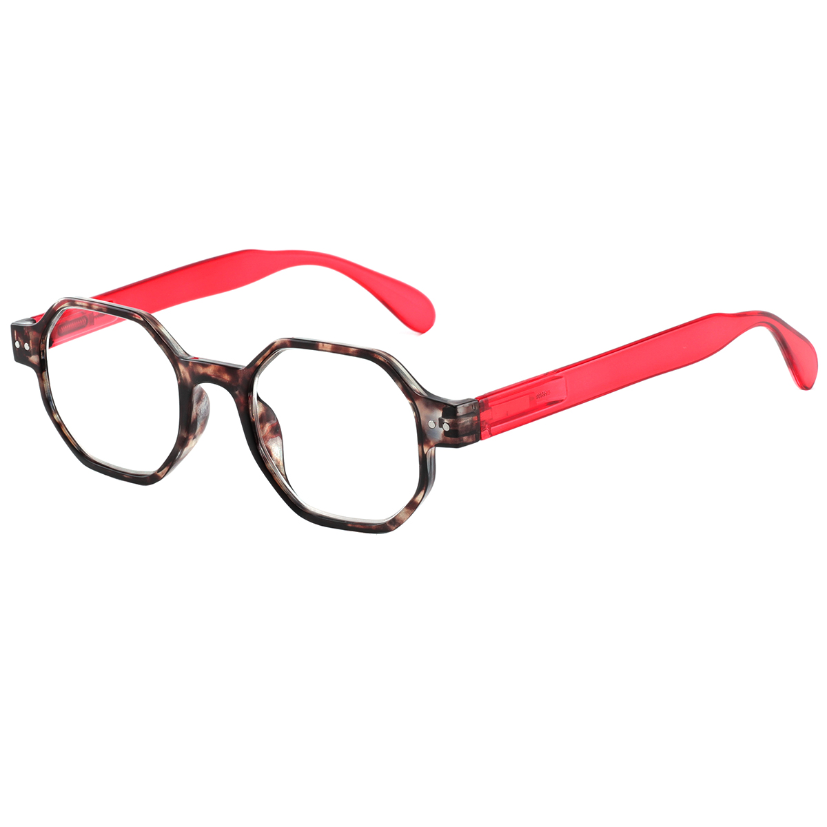Deva - Geometric Demi-Red Reading Glasses for Women