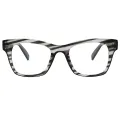 Hayley - Rectangle Blue Reading Glasses for Men & Women