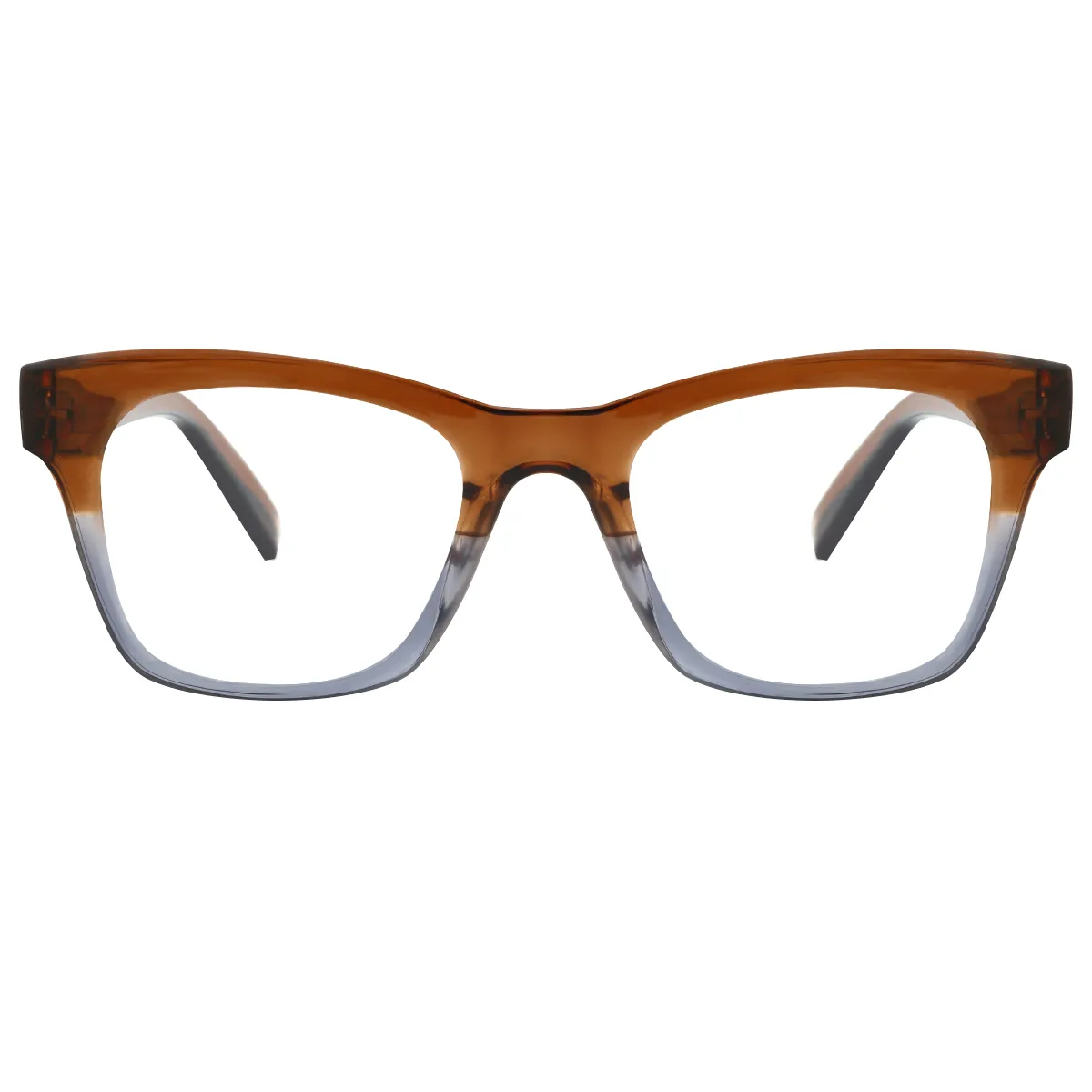Fashion Rectangle Brown-transparent  Reading Glasses for Women & Men