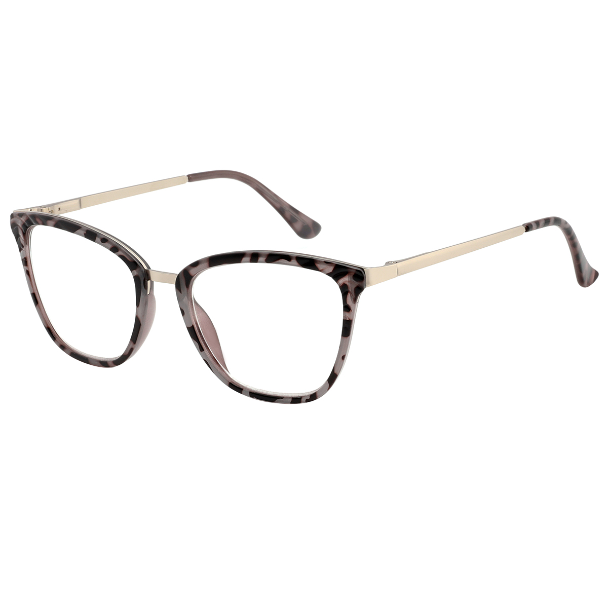 Regina - Cat-eye Demi-gray Reading Glasses for Women