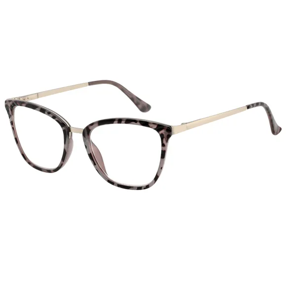 cat-eye demi-gray reading glasses