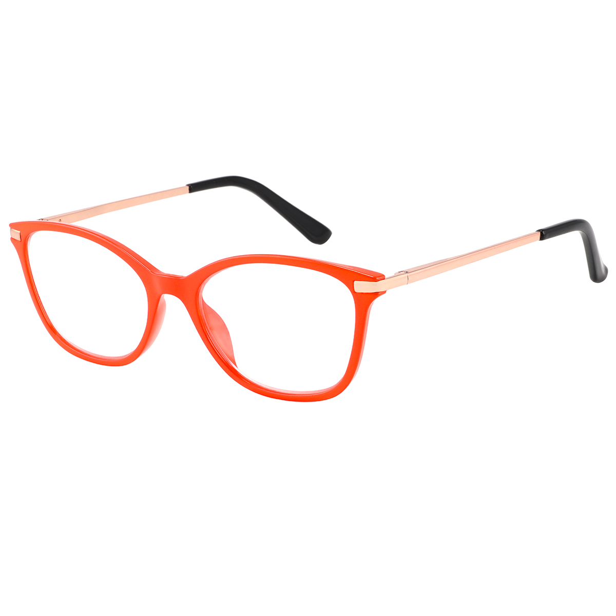Bengal - Cat-eye Orange Reading Glasses for Women