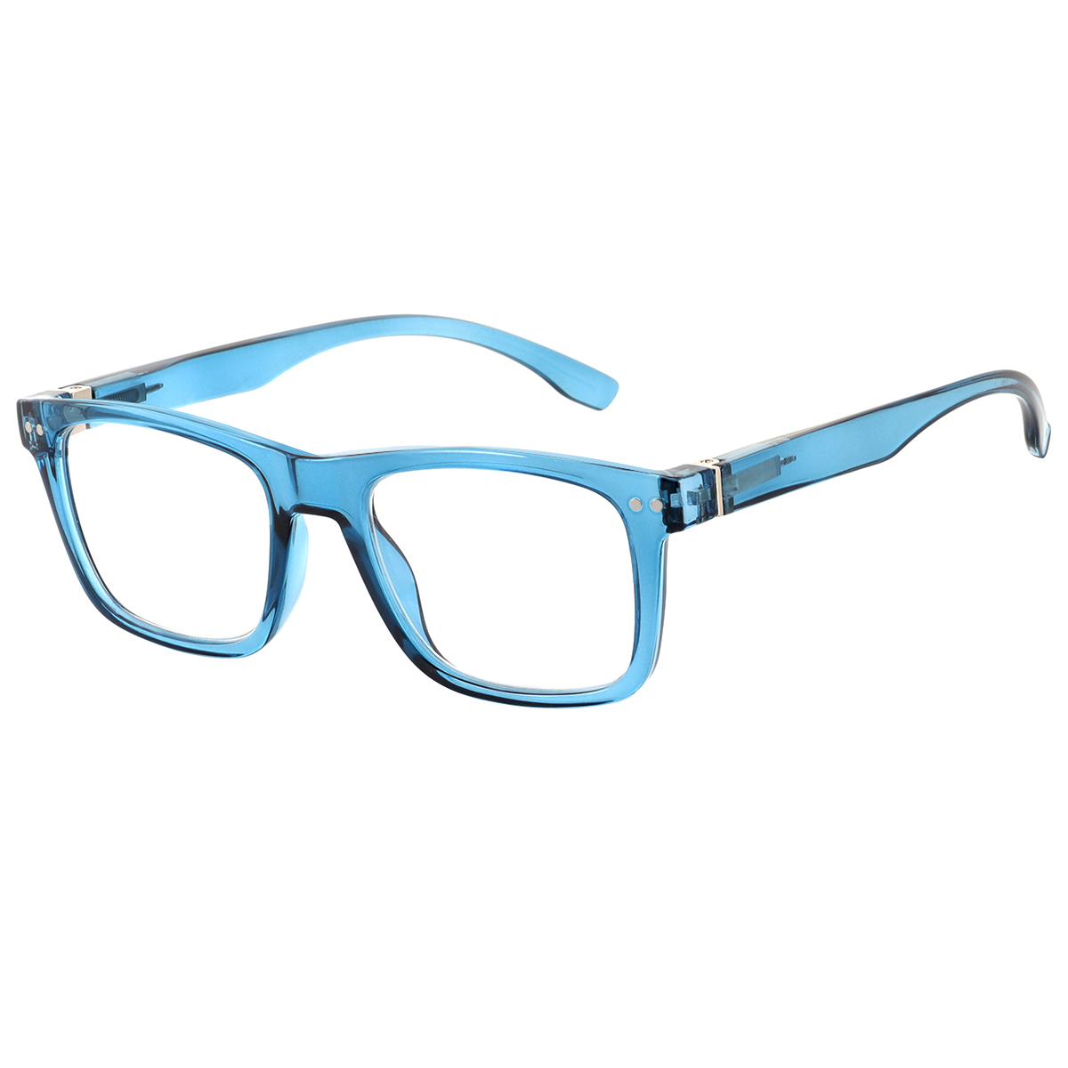 Ace - Square Blue Reading Glasses for Men & Women