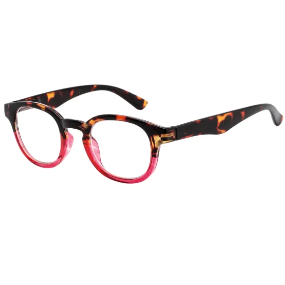 round red reading glasses