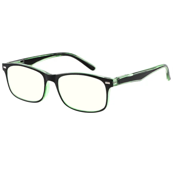 rectangle green reading glasses