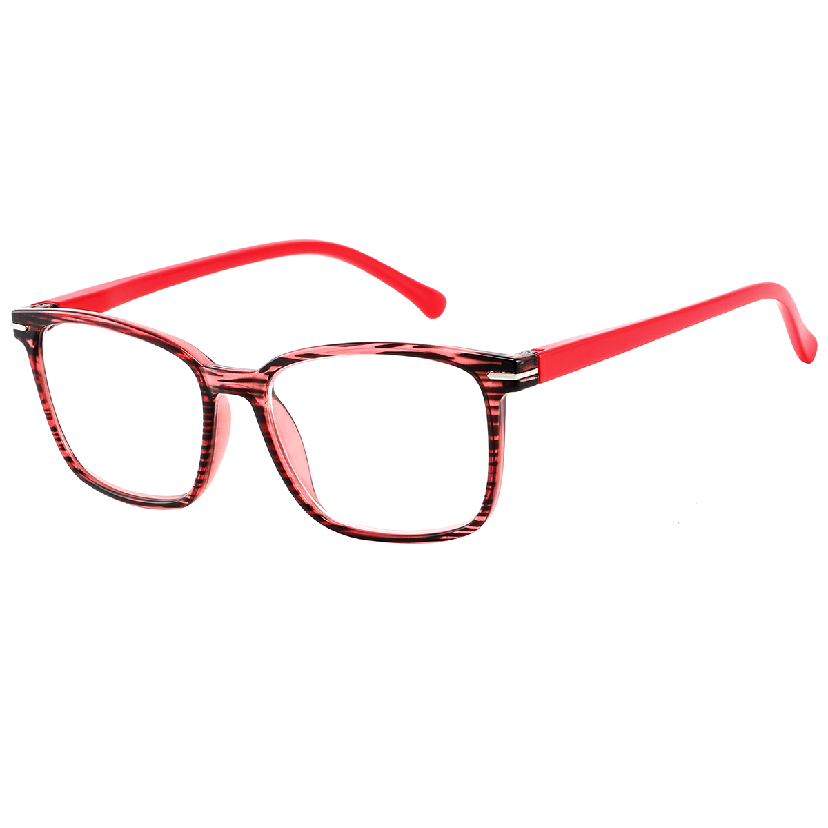 Getae - Square Red Reading Glasses for Men & Women