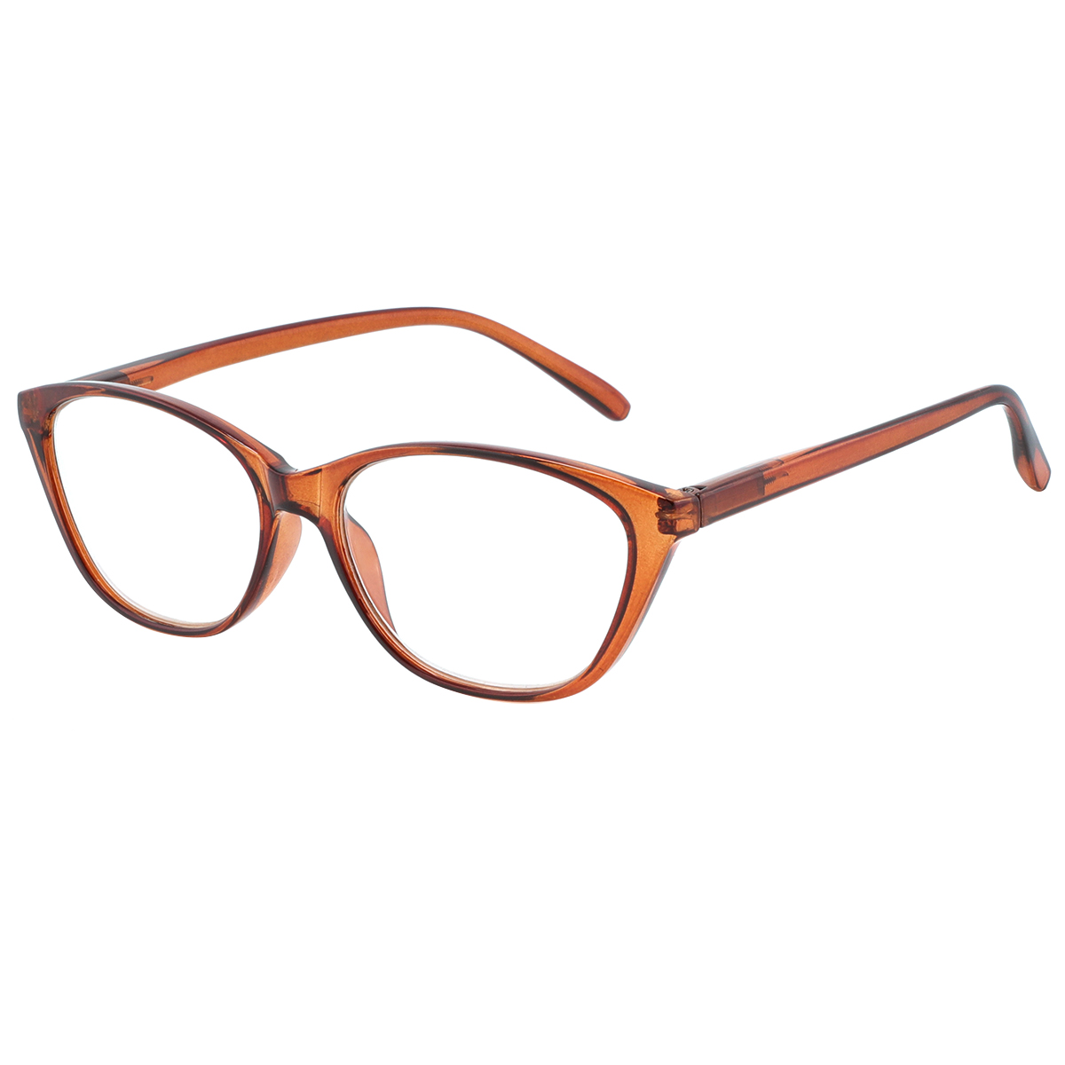 Claire - Cat-eye Brown Reading Glasses for Women