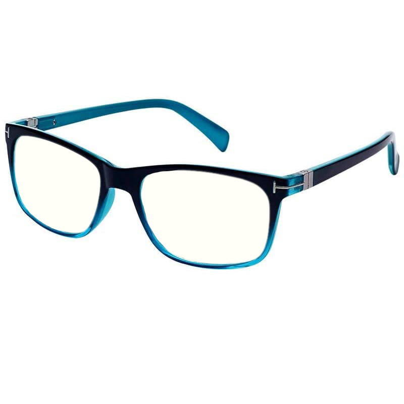 Garnet - Rectangle Black-Blue Reading Glasses for Women