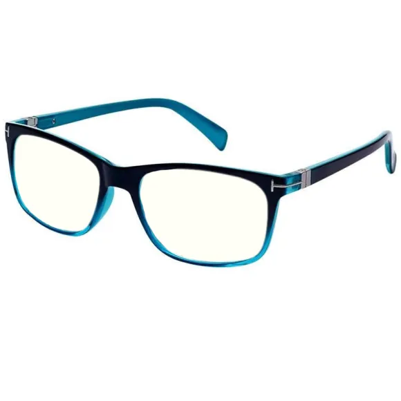rectangle black-blue reading glasses