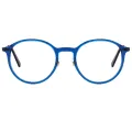 Hancock - Oval Gold-Blue Reading Glasses for Men & Women