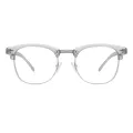 Flora - Browline Transparent Reading Glasses for Men & Women