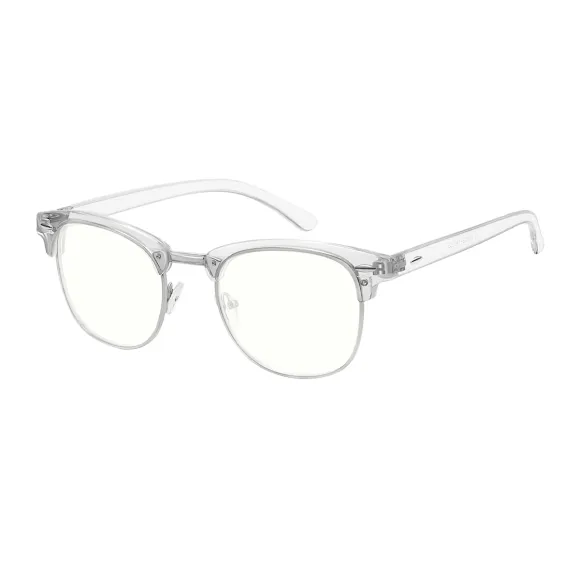 browline transparent reading glasses