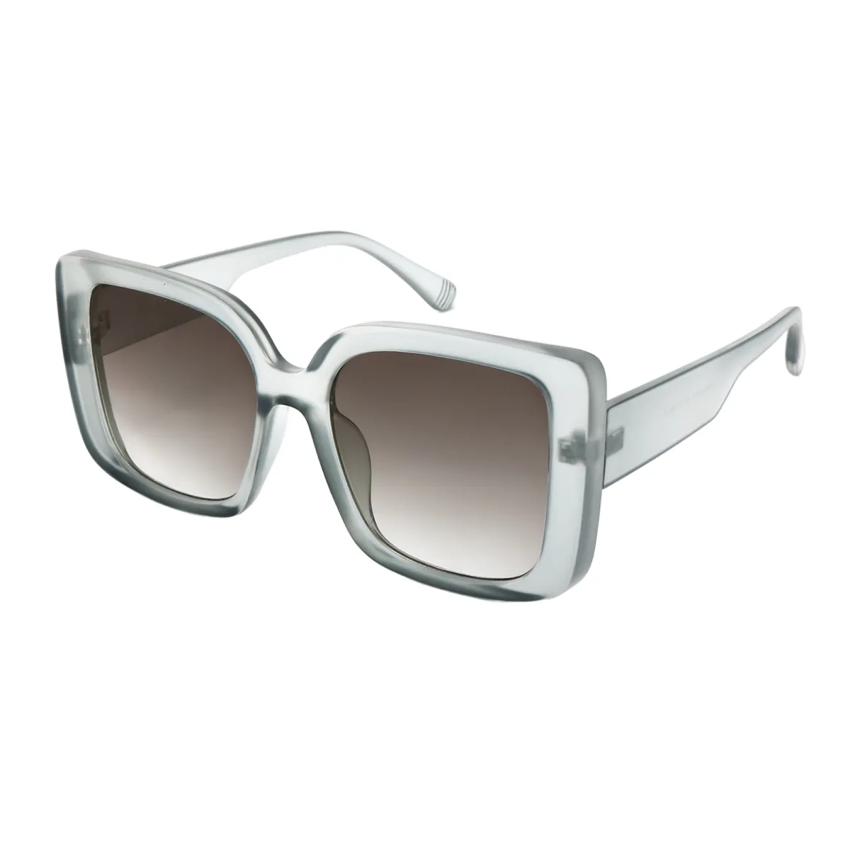 Aspasia - Square Frosted Grey Transparent Sunglasses for Women