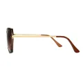 June - Geometric Brown Sunglasses for Women