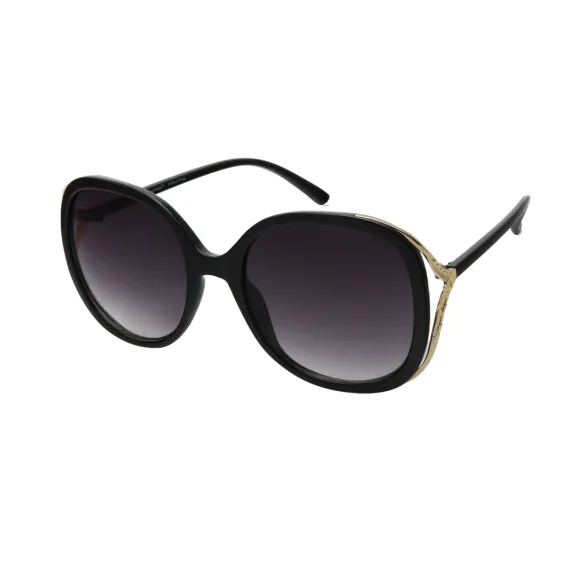 round black-gold sunglasses