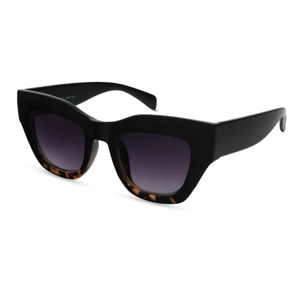 cat-eye black-demi sunglasses