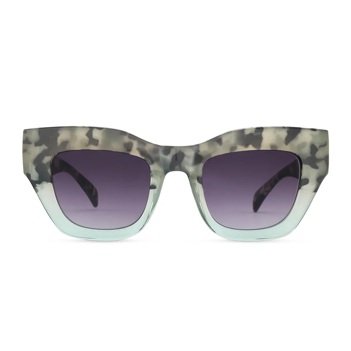 Elspeth - Cat-Eye Green-Tortoiseshell Sunglasses for Women