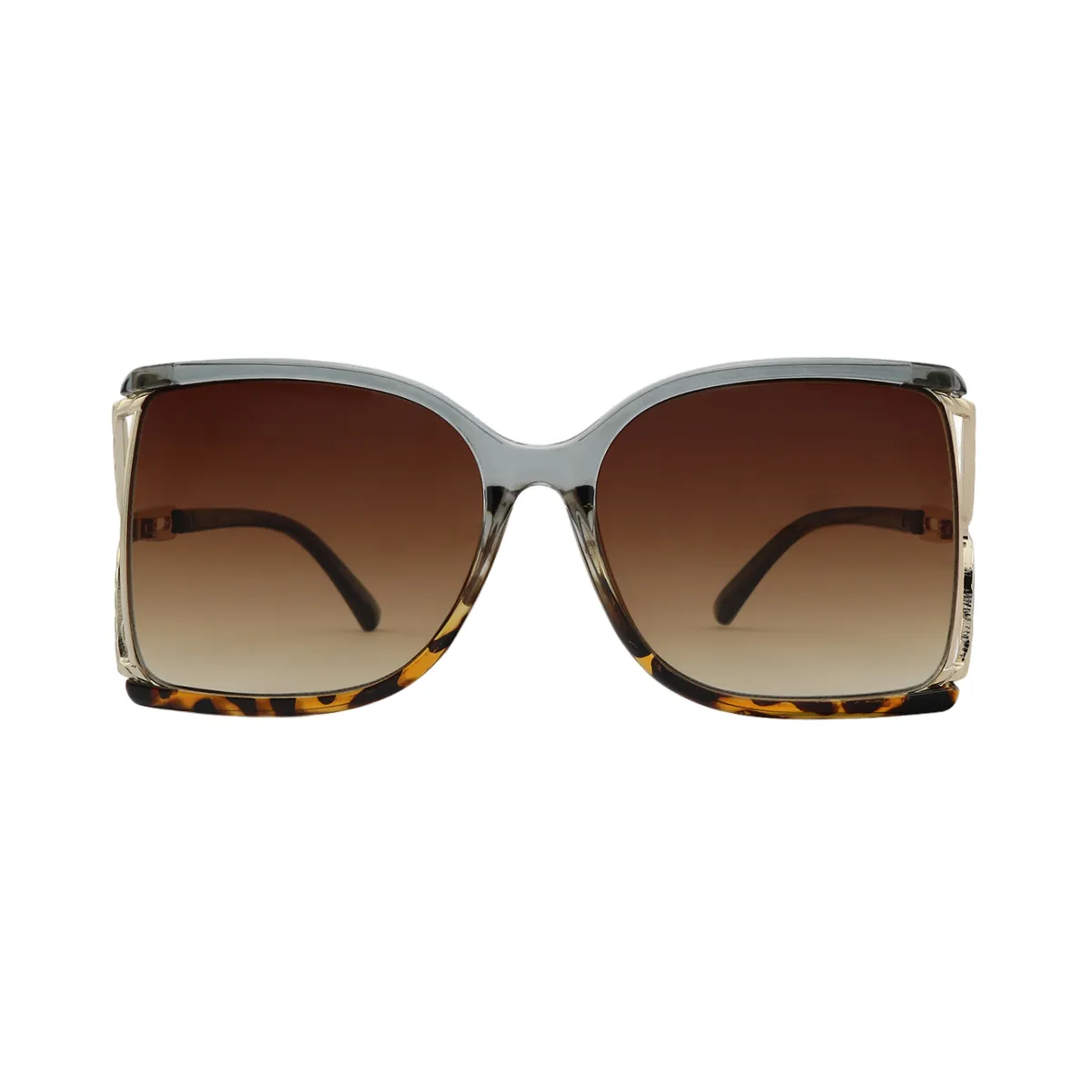 Mandy - Square Grey-Tortoiseshell Sunglasses for Women