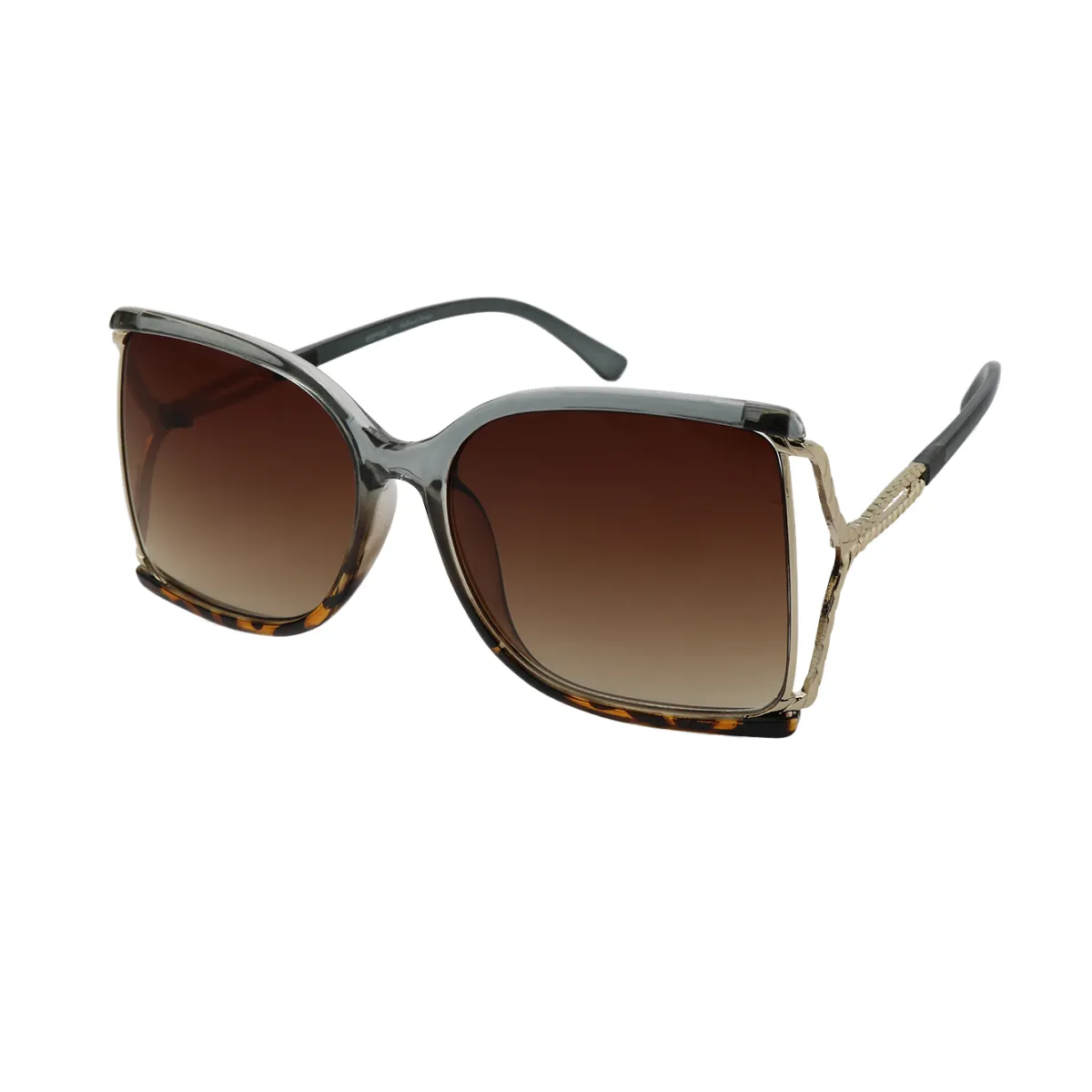 Fashion Square Grey/Demi Sunglasses for Women