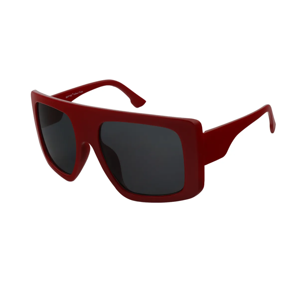 Rosalind - Square Red Sunglasses for Women