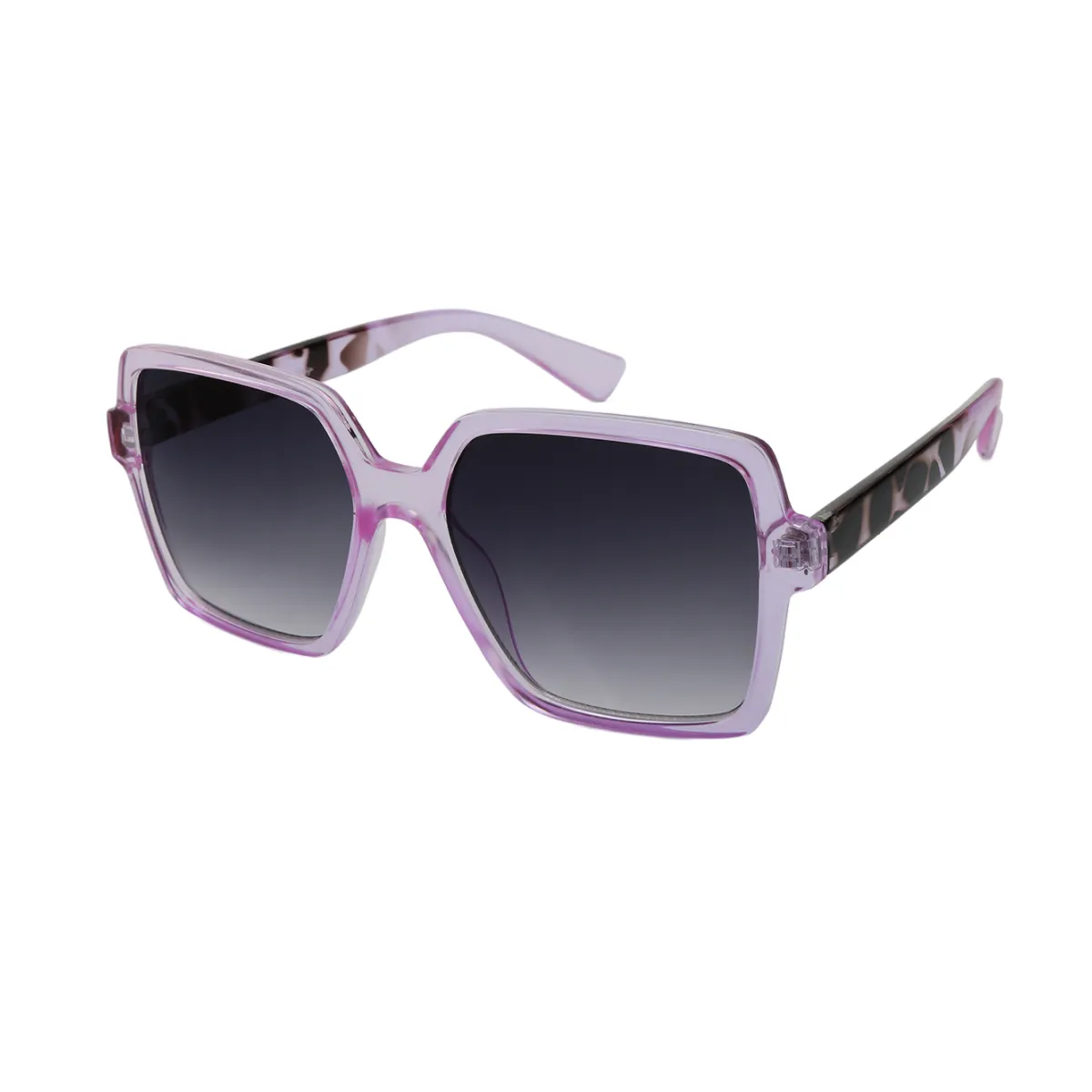 Sadie - Square Transparent Purple Sunglasses for Women