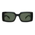 Sylvia - Rectangle Black Sunglasses for Women