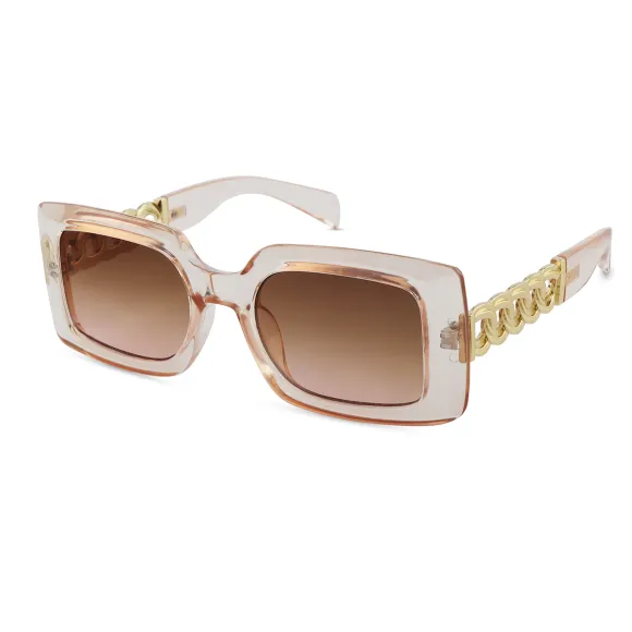 rectangle transparent-pink sunglasses
