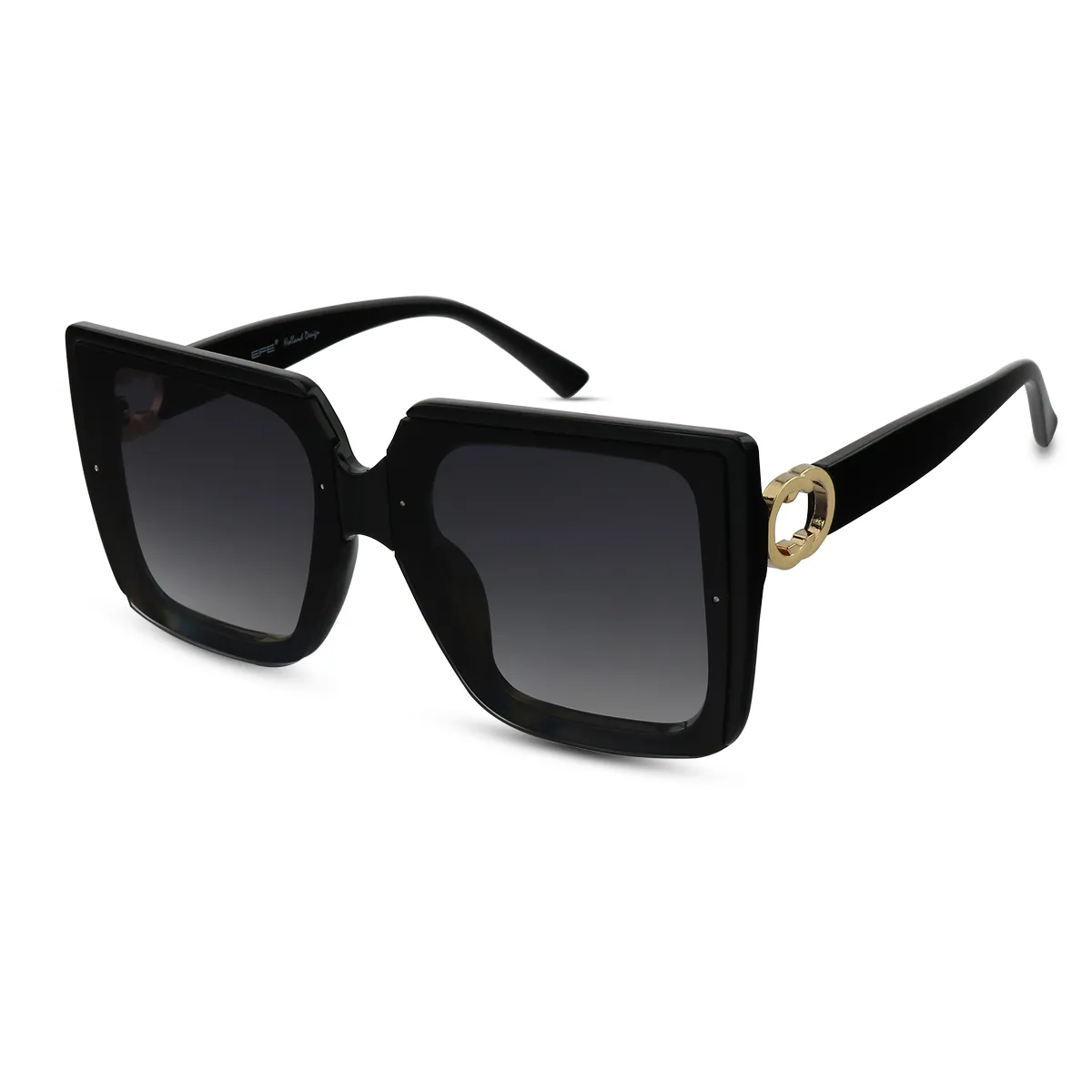Tess - Square Black Sunglasses for Women